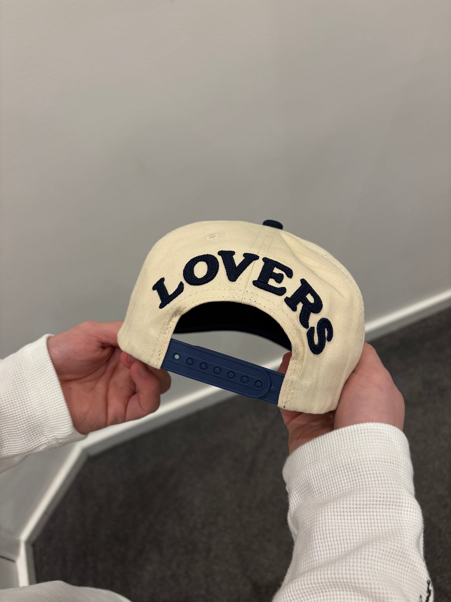 Cream and Navy Cap