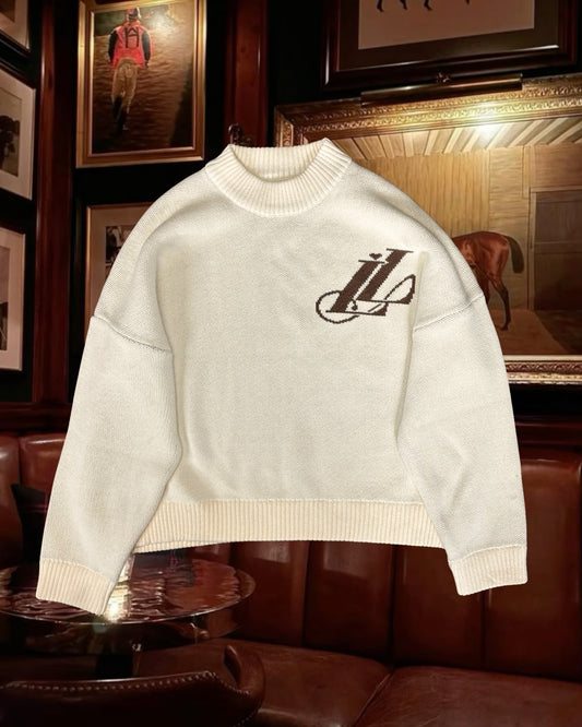 The Cream and Brown Knit.