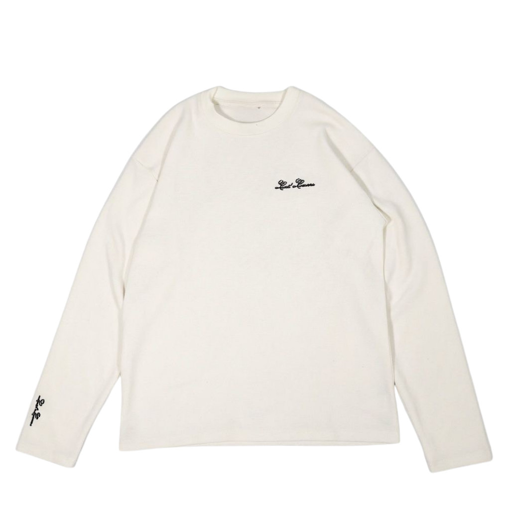 Long sleeve waffle knit