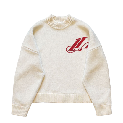 The Cream and Red Knit.